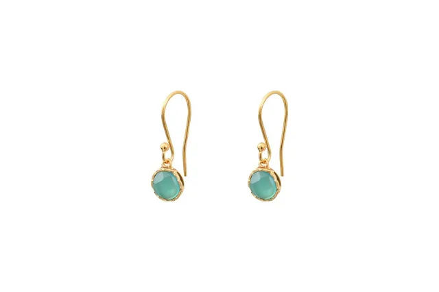 Leticia Ponti Adèle boucles calcédoine aqua