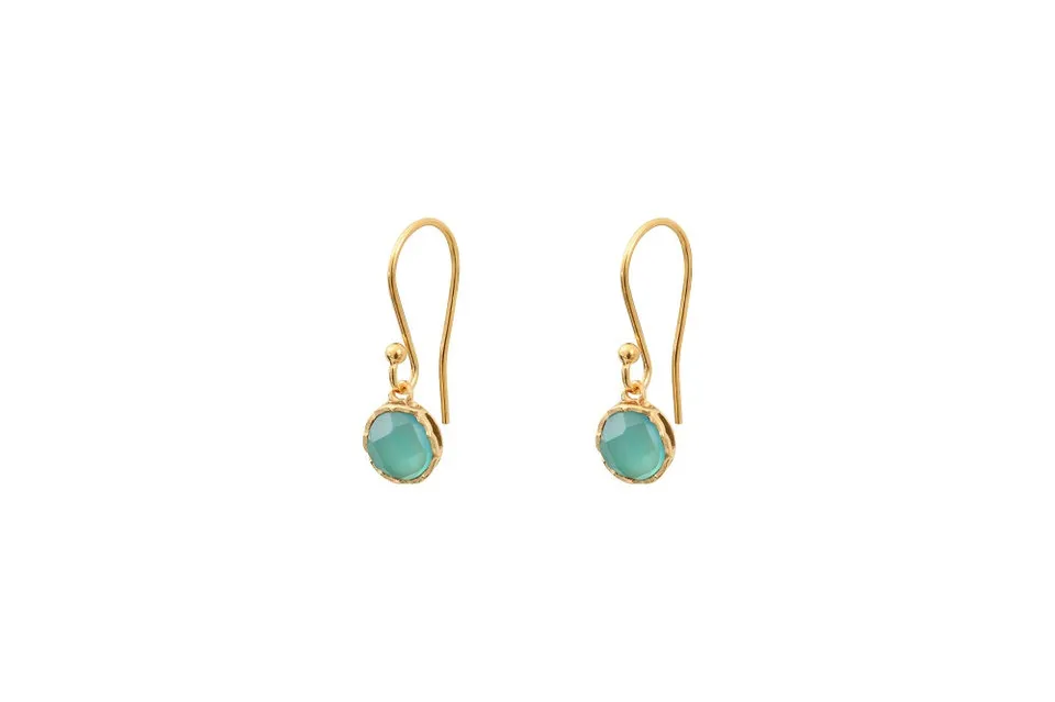 Leticia Ponti Adèle boucles calcédoine aqua