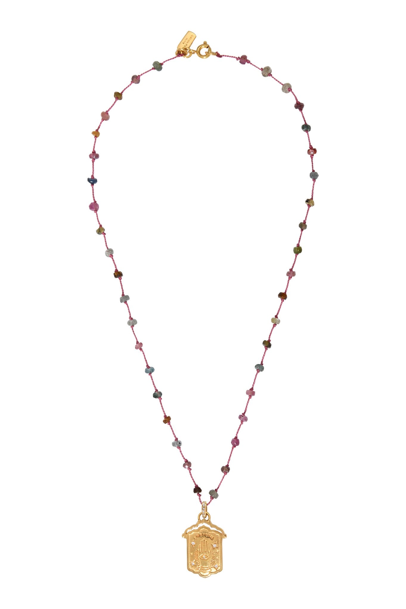 Leticia Ponti Fortune Tourmaline collier tourmaline rose 40 cm