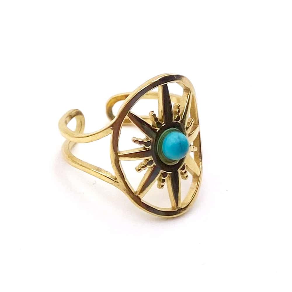 HYPNOCHIC Sirius bague acier inoxydable pierre