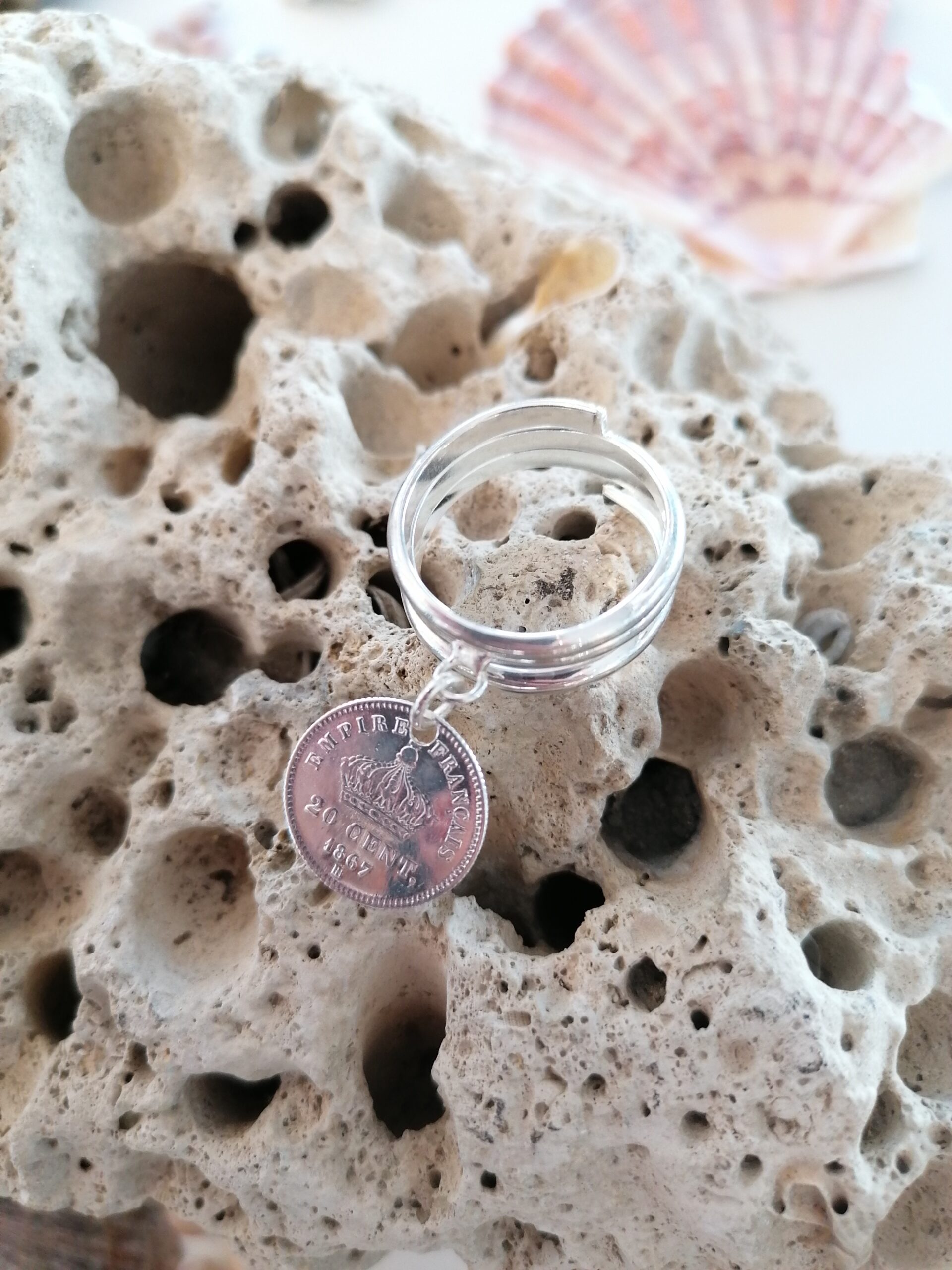 Le P'tit Franc Bagues Tourbillon bague jonc 5 centimes