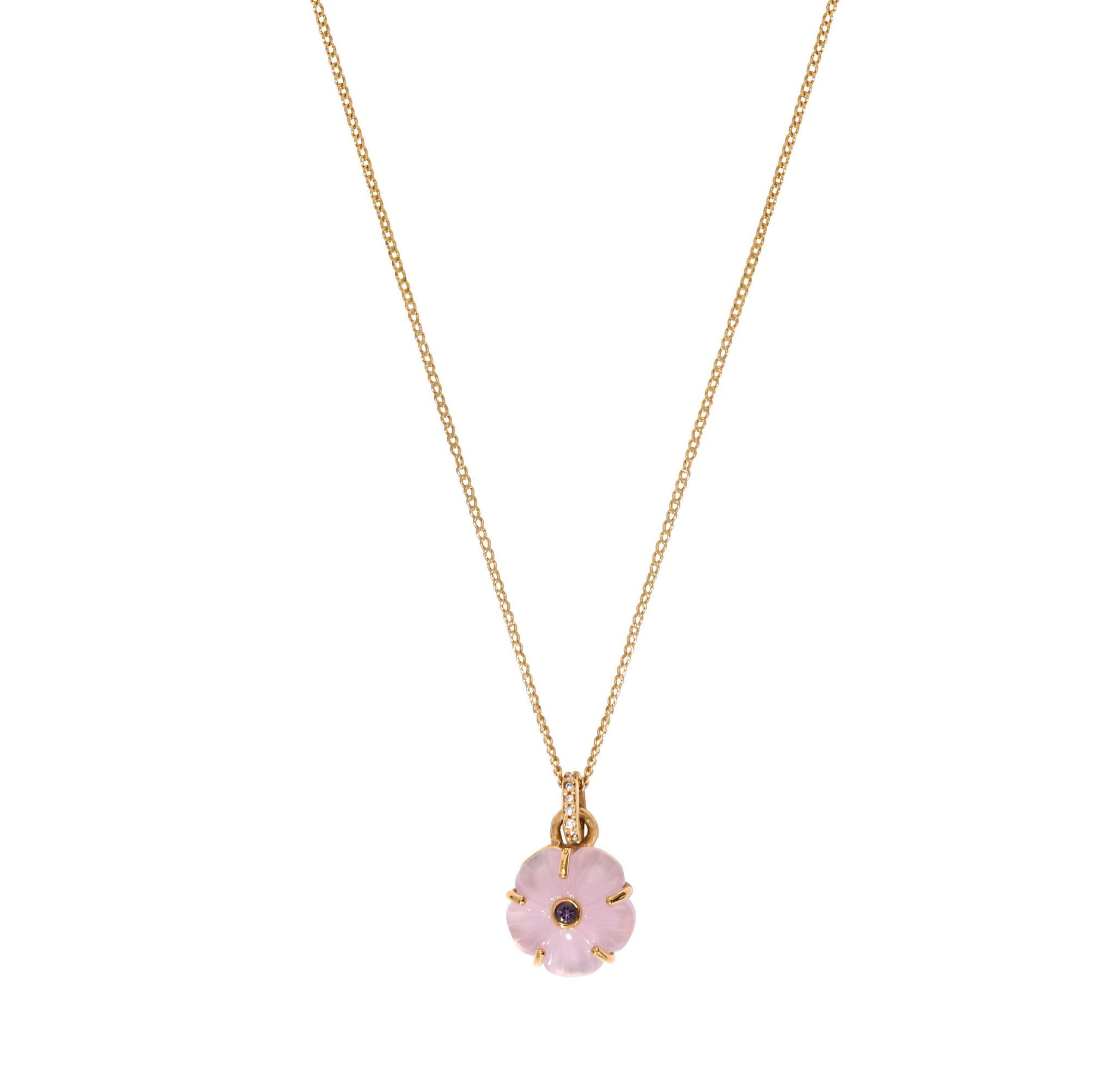 Leticia Ponti Iris Tiny collier citrine plaqué or