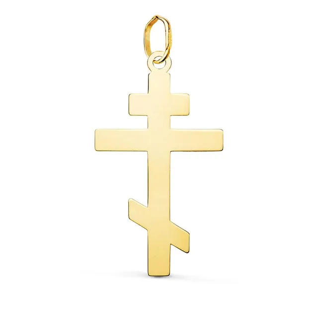 L'Atelier d'Azur Croix Orthodoxe Pendentif Or 18 Carats Grand Modèle