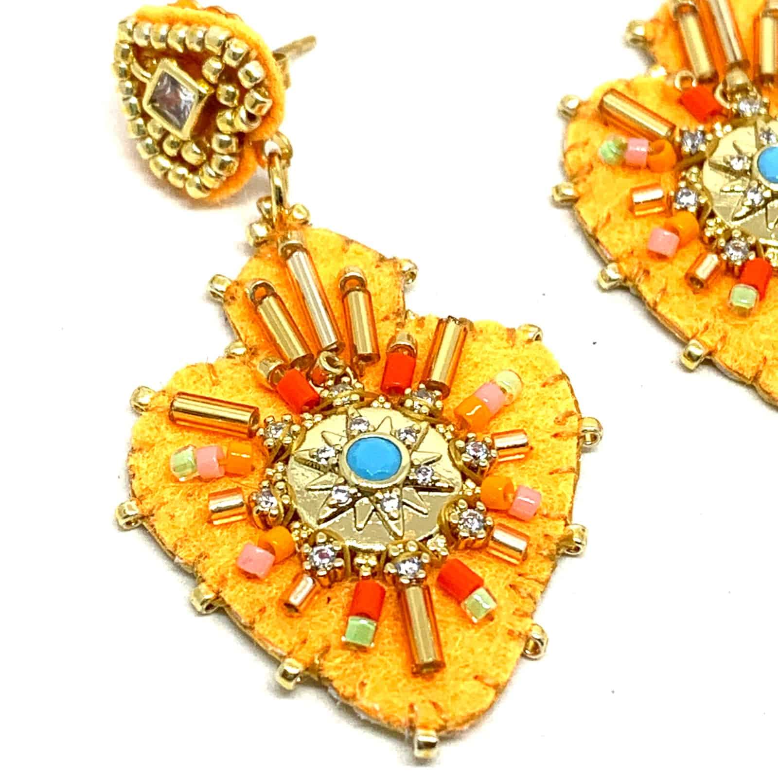 Hypnochic Julia boucles d'oreilles croix feutrine petit modèle
