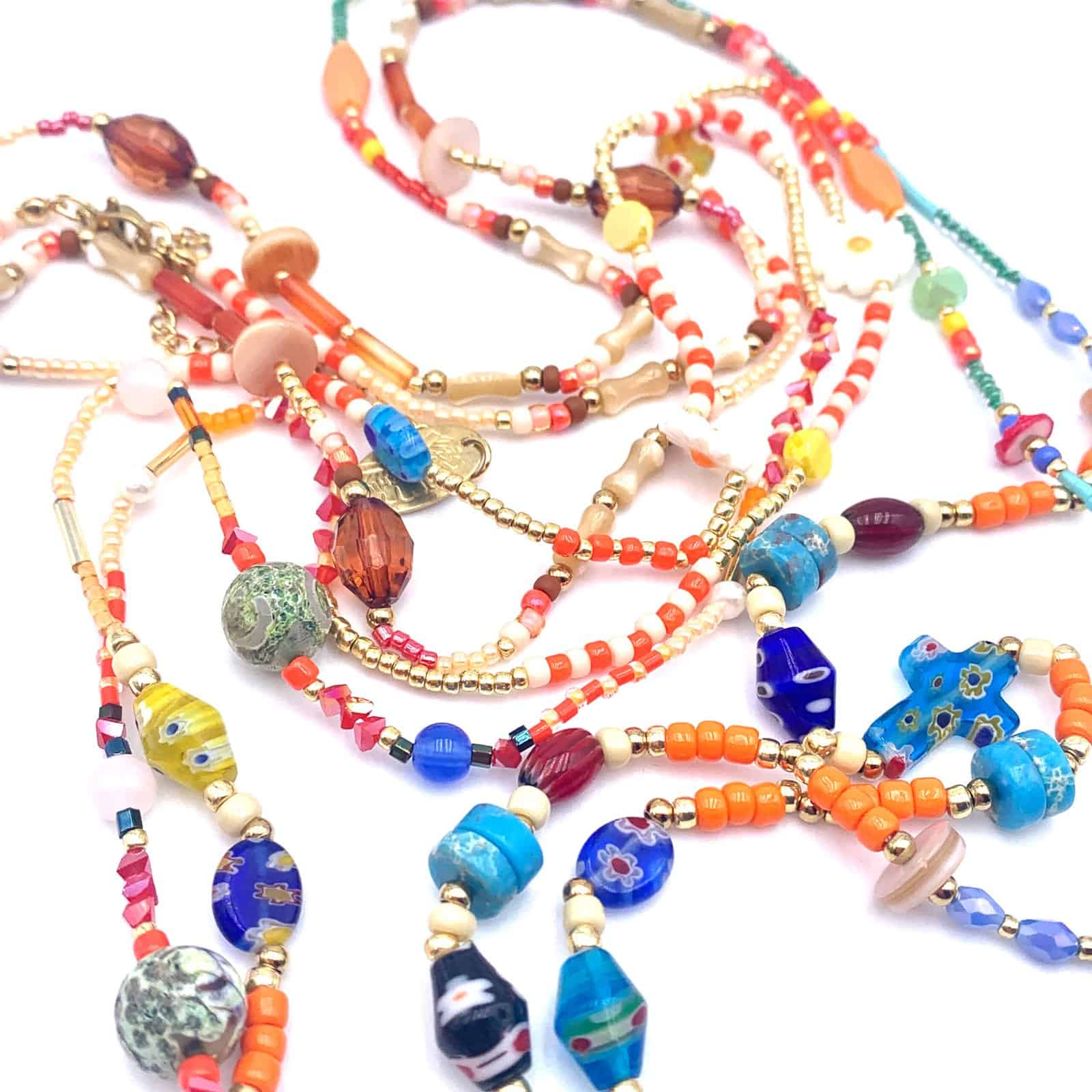 Hypnochic Summer sautoir long fantaisie multicolore 2 m