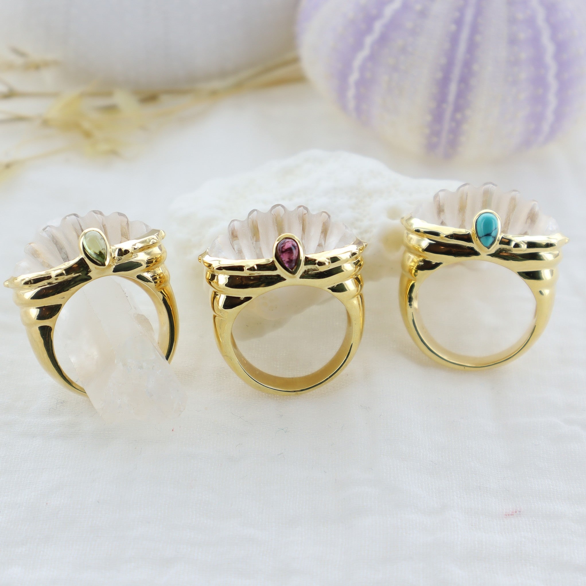 Leticia Ponti Mya bague péridot plaqué or taille 52