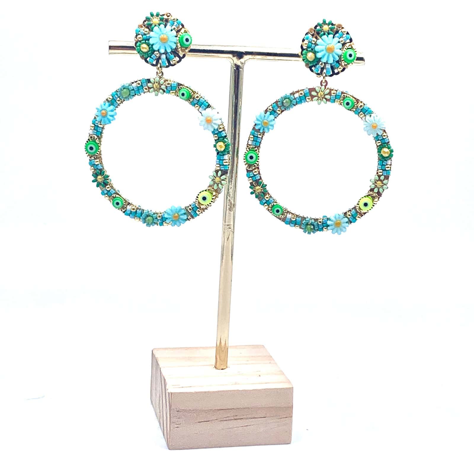 Hypnochic Flower Joe boucles d'oreilles pendantes perles Miyuki