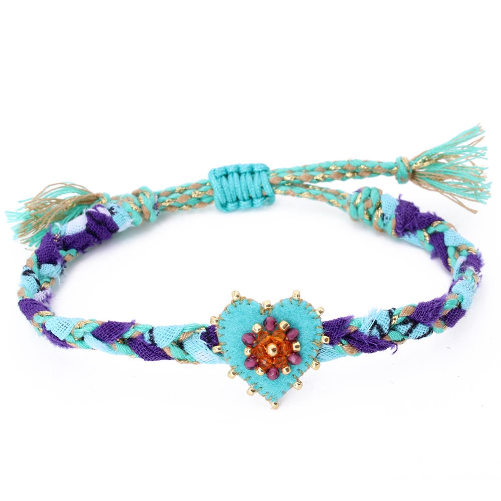 Hypnochic Bracelets Bandana Flower bracelet bohème rose fuchsia