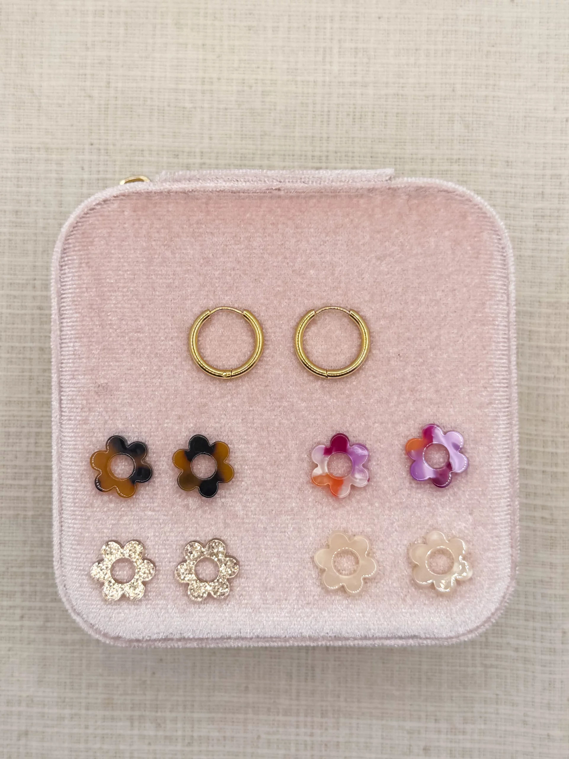 Pachanana Boucles Flora boucles d'oreilles interchangeables acier
