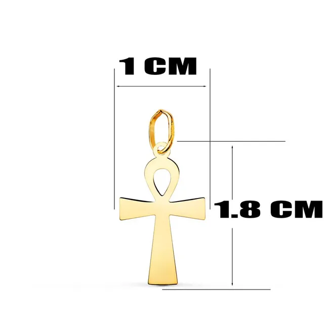 L'Atelier d'Azur Médaille Croix de la Vie Or Jaune 18ct