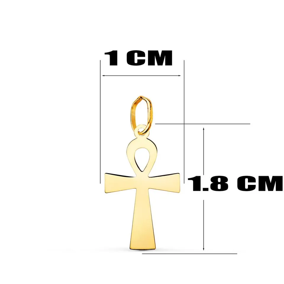 L'Atelier d'Azur Médaille Croix de la Vie Or Jaune 18ct