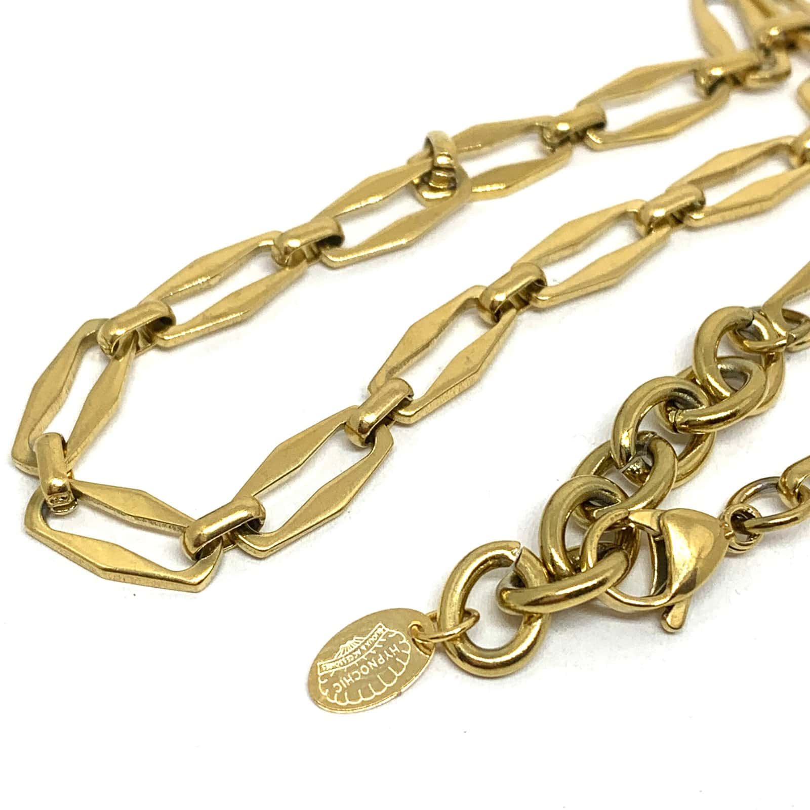 Hypnochic Colliers Mira Collier Mailles Doré Acier 40 cm