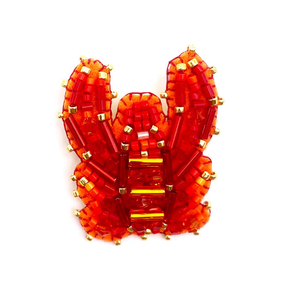 Hypnochic Accessoires Homard Broche Medium Rouge