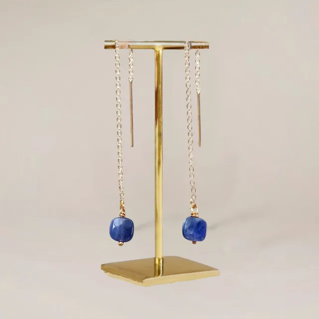 Ô PLUM MAYA boucles sodalite plaqué or 9 cm