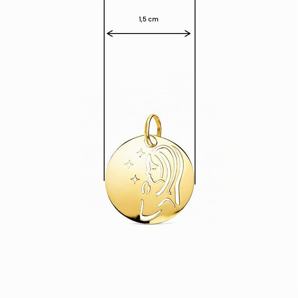 L'Atelier d'Azur Médaille Vierge collier or jaune 375/1000 45cm