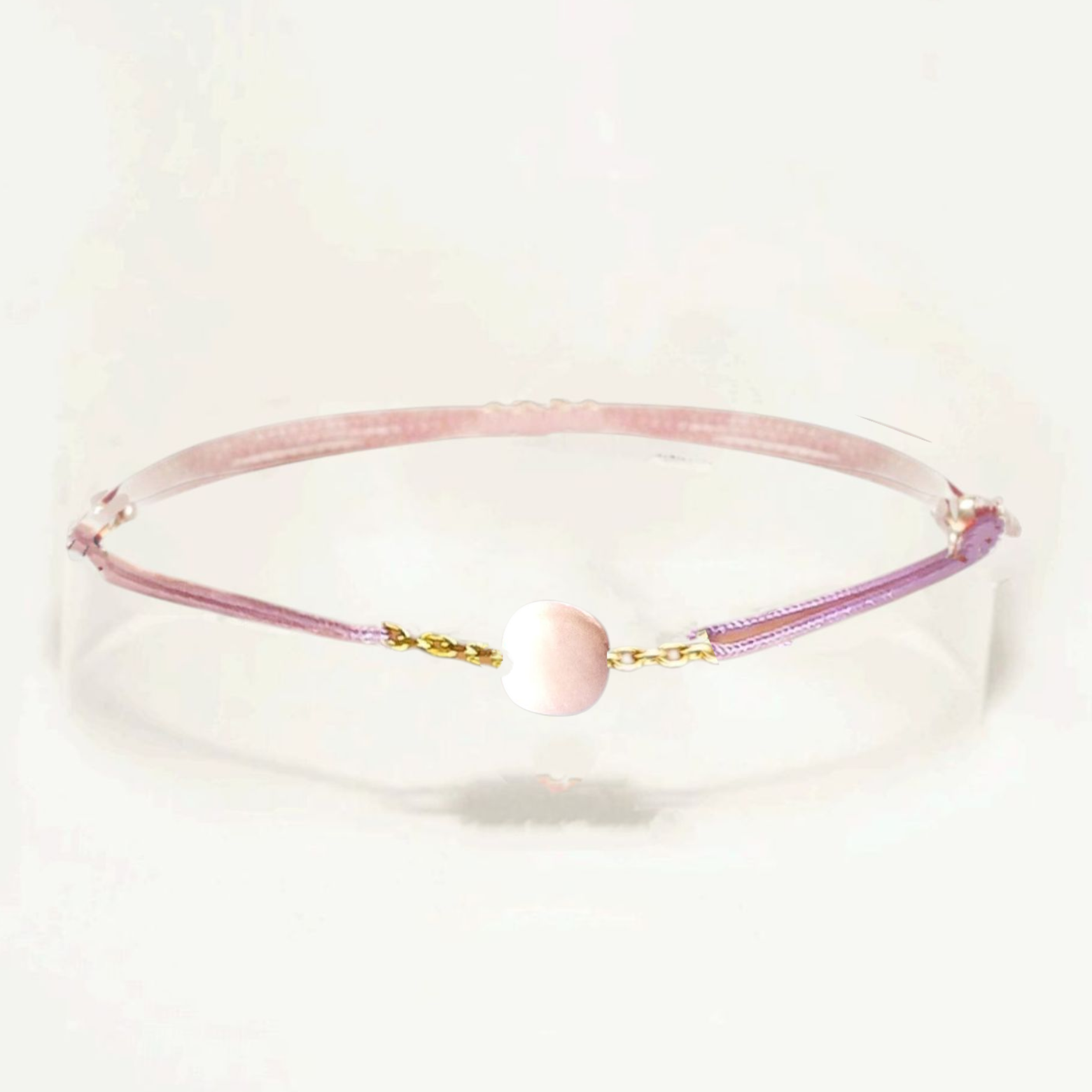 Ô Plum bracelet cordon opale argent 925 rose pâle