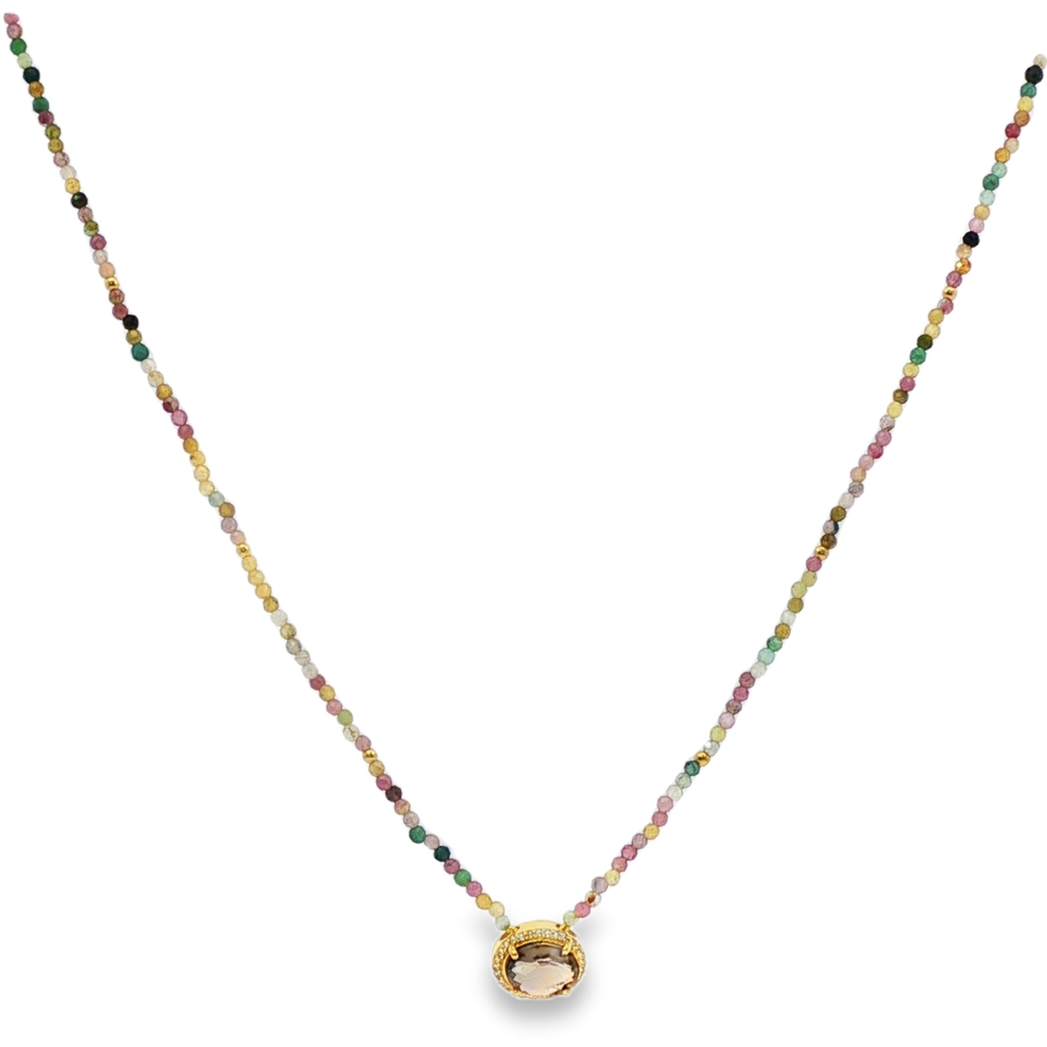 Leticia Ponti Calista collier quartz rose 38 cm