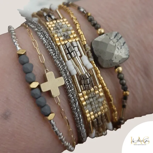 Les Ailes de Gloria Hana bracelet manchette fantaisie large