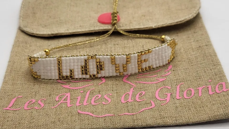 Les Ailes de Gloria Love bracelet tissé petits liens