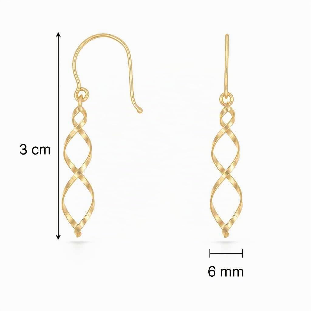 L'Atelier d'Azur Boucles Pendantes Torsadées Or Jaune Femme