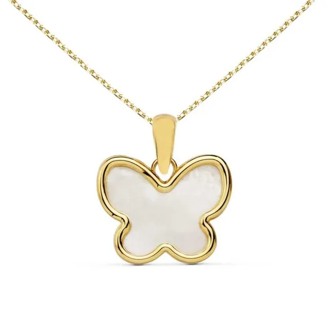 L'Atelier d'Azur Collier Papillon or 18 carats nacre 42-45 cm