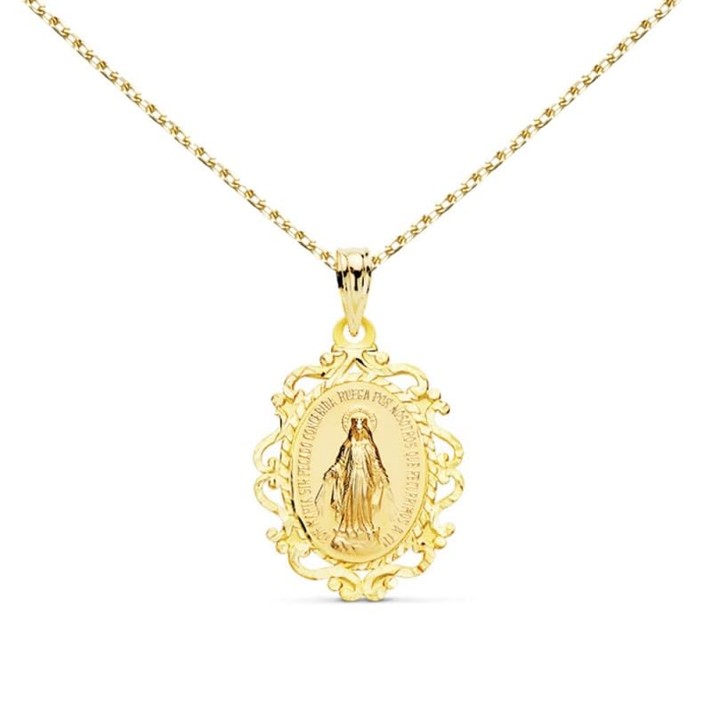 L'Atelier d'Azur Collier Médaille Vierge Or Jaune 42-45 cm