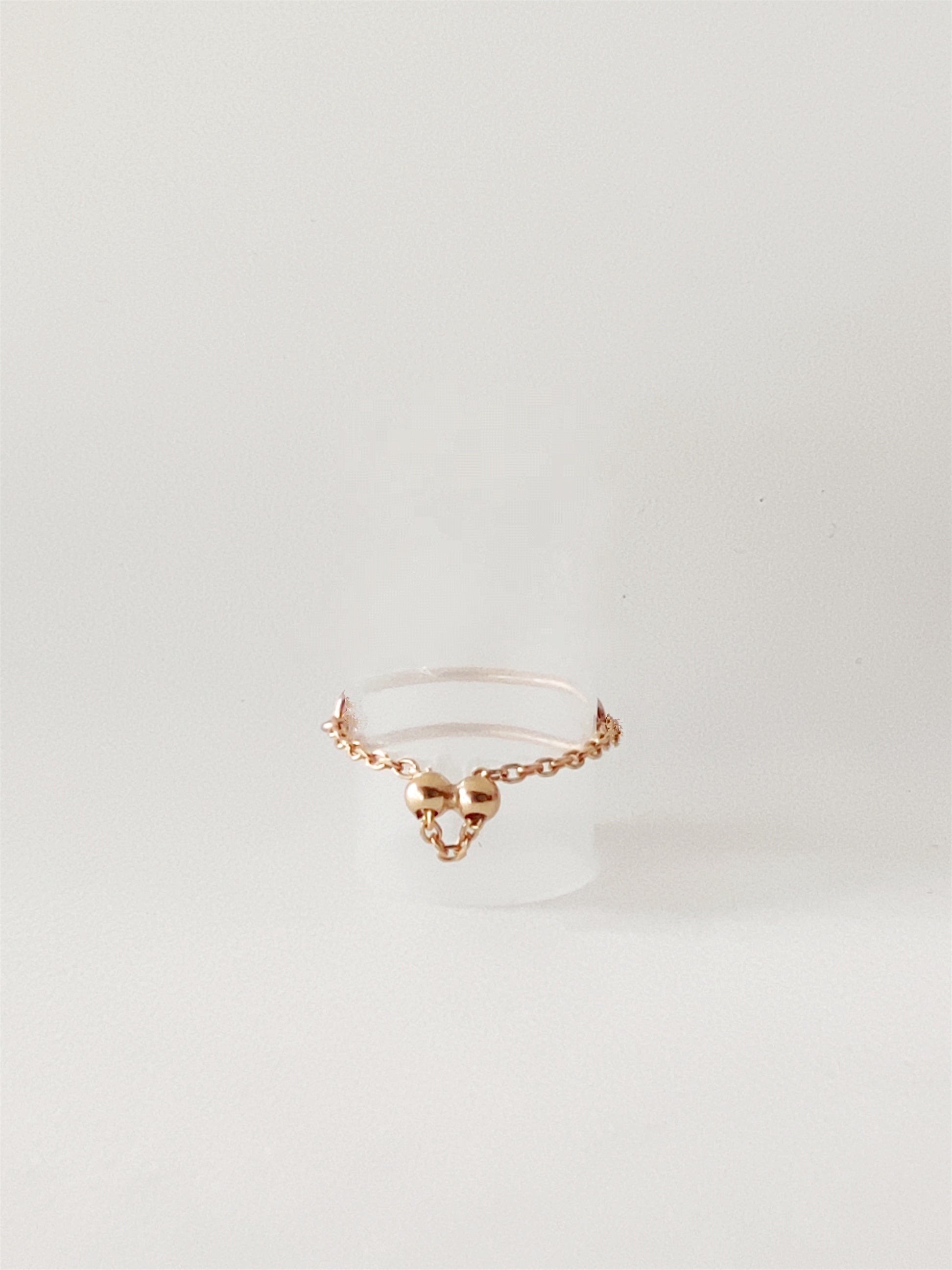 Ô PLUM Bague Chaîne Julia bague plaqué or réglable