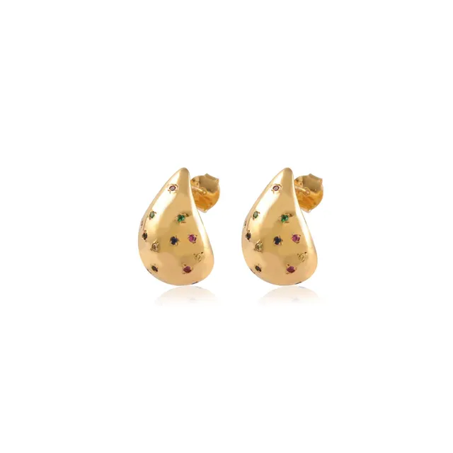 Leticia Ponti Drop boucles d'oreilles zircon blanc