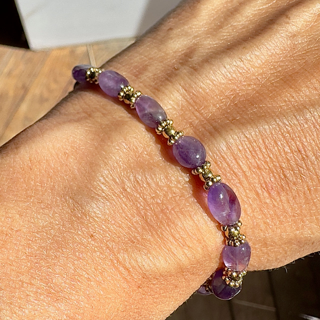 MAD SO CREATION Olie bracelet pierre tourmaline 17 cm