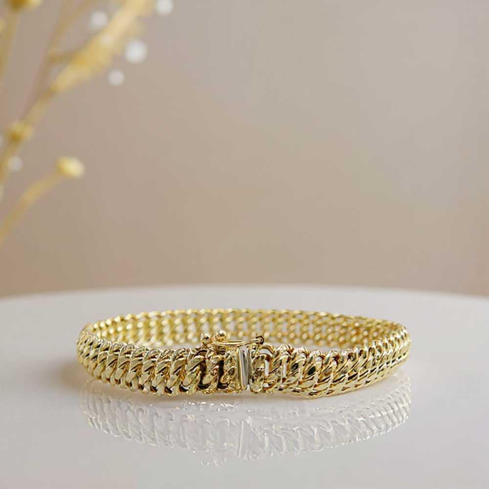 L'Atelier d'Azur Bracelet Or 750 Maille Américaine femme 19cm