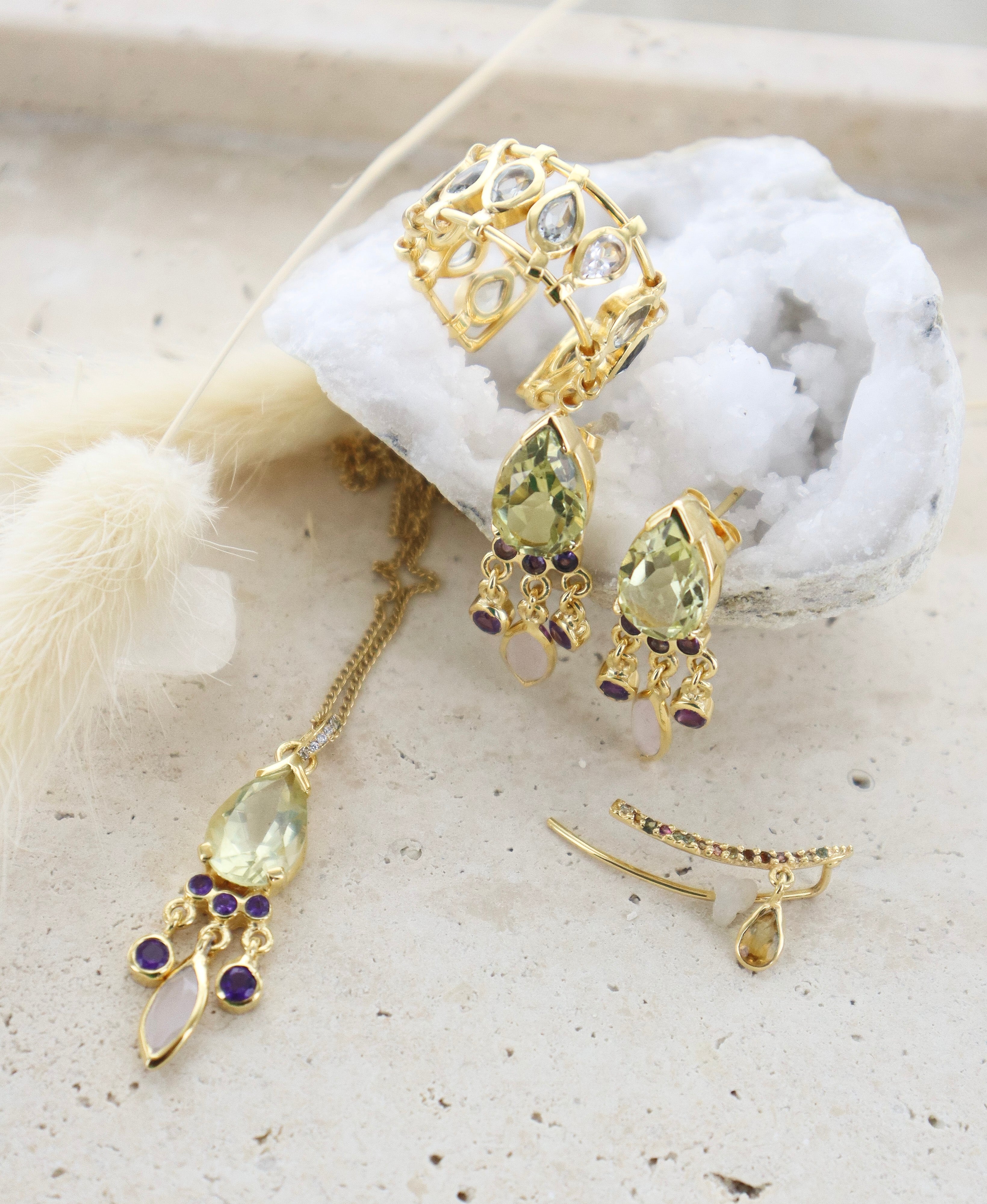 Leticia Ponti Mady collier agate verte pierres naturelles