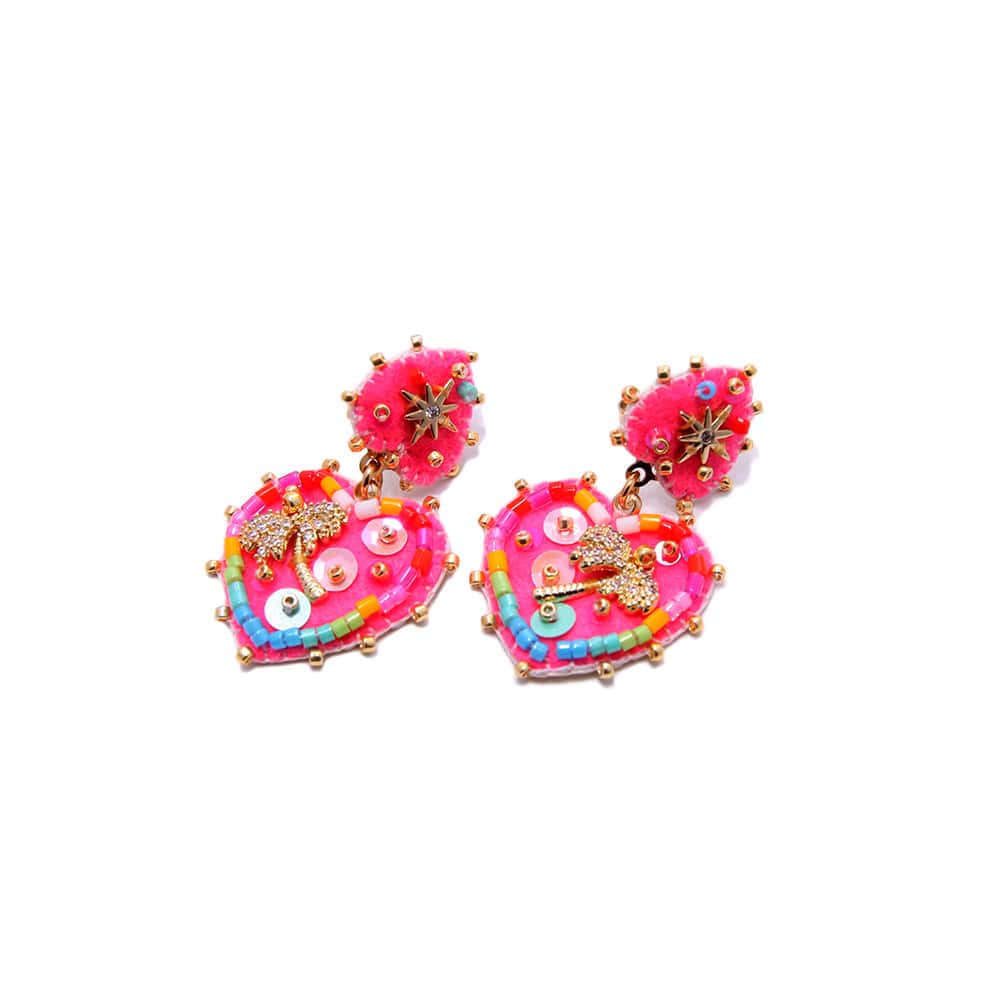 Hypnochic Palmier Small boucle d’oreille fantaisie palmier