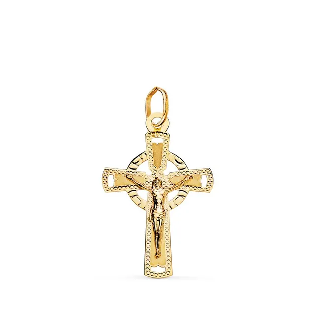 L'Atelier d'Azur Pendentif Croix Christ Or 18K + Chaînes