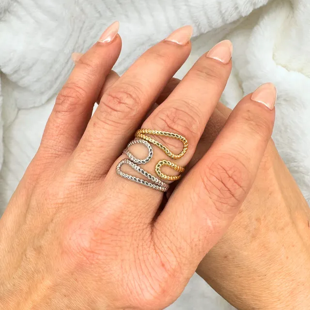 Mad So Creation Célie bague argent ajustable acier