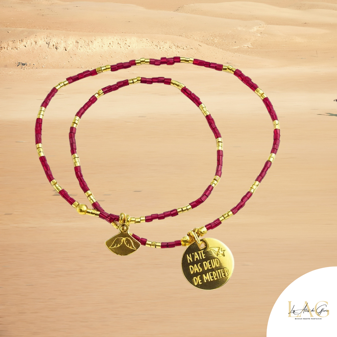 Les Ailes de Gloria Mantra You+Me bracelet gravé personnalisé