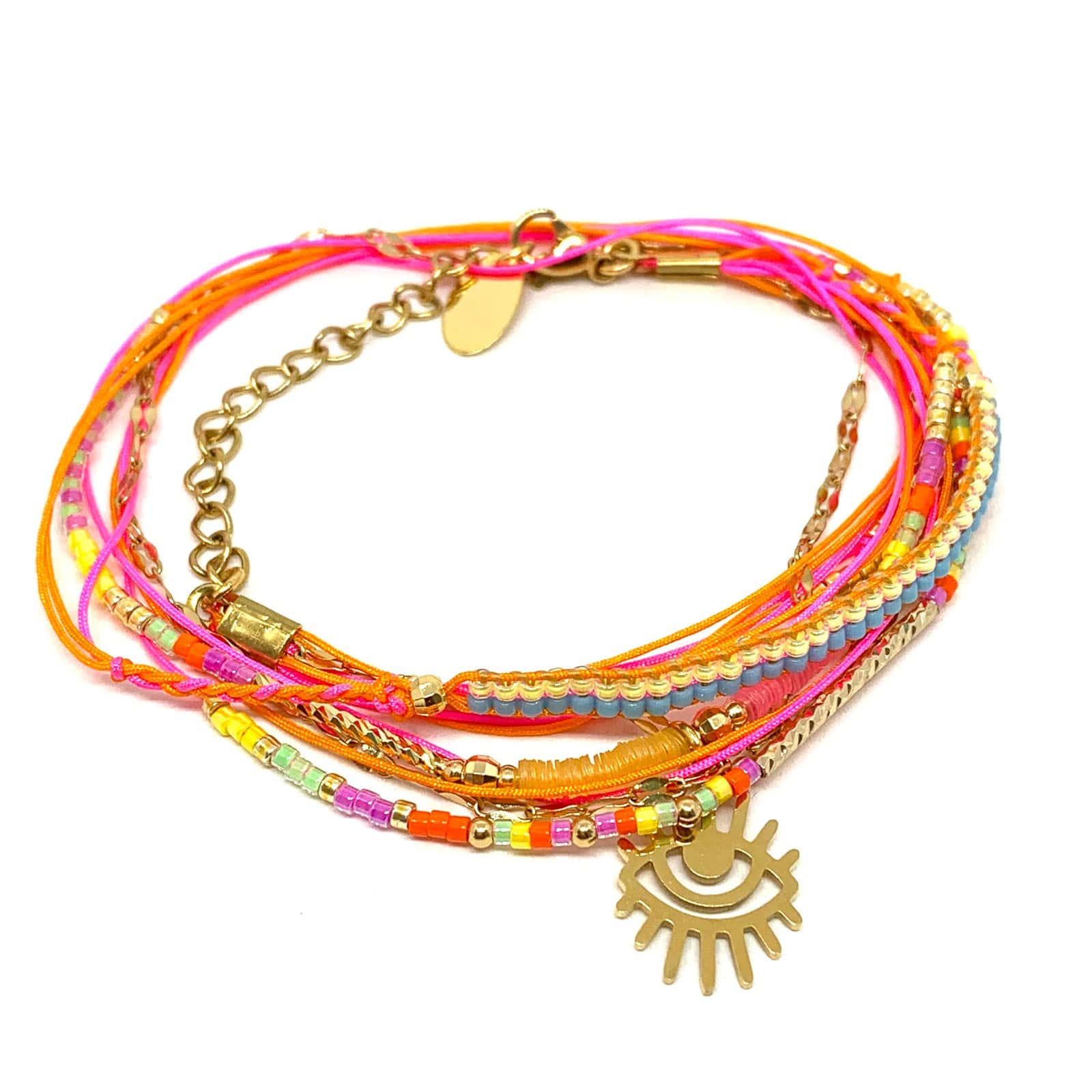 Hypnochic Bracelets Mily 2 rangs bracelet multicolore ajustable