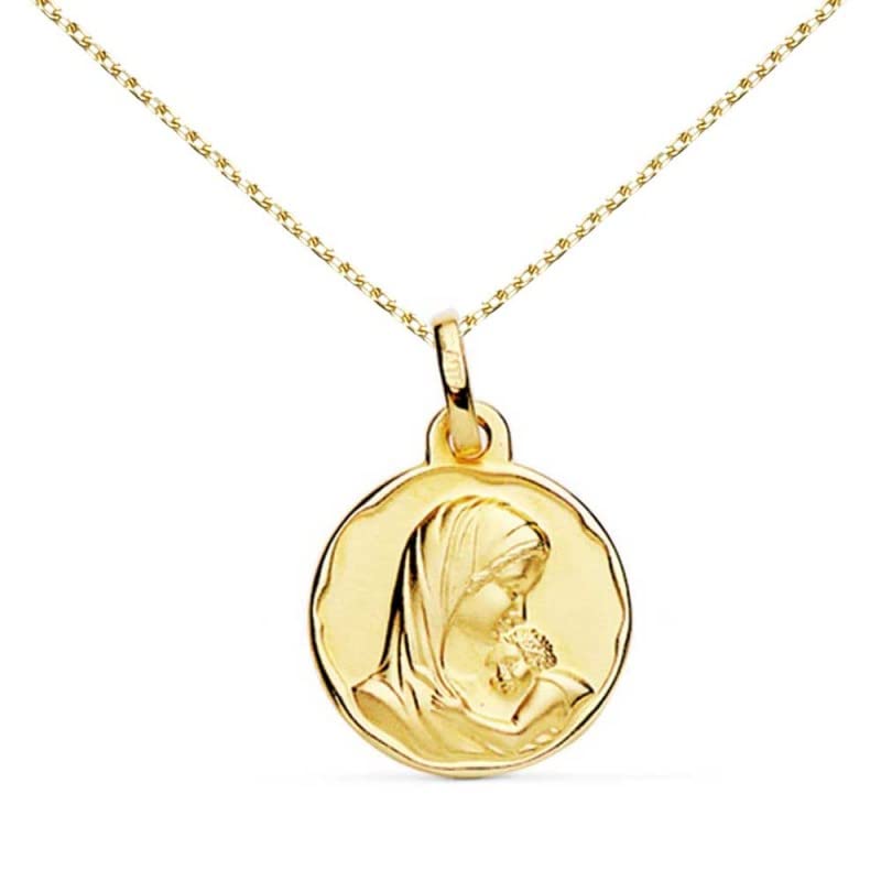 L'Atelier d'Azur Collier Médaille Vierge à l'Enfant or 18 carats