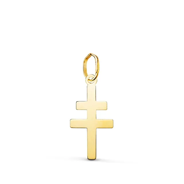 L'Atelier d'Azur Pendentif Croix de Lorraine Or 18K Petit