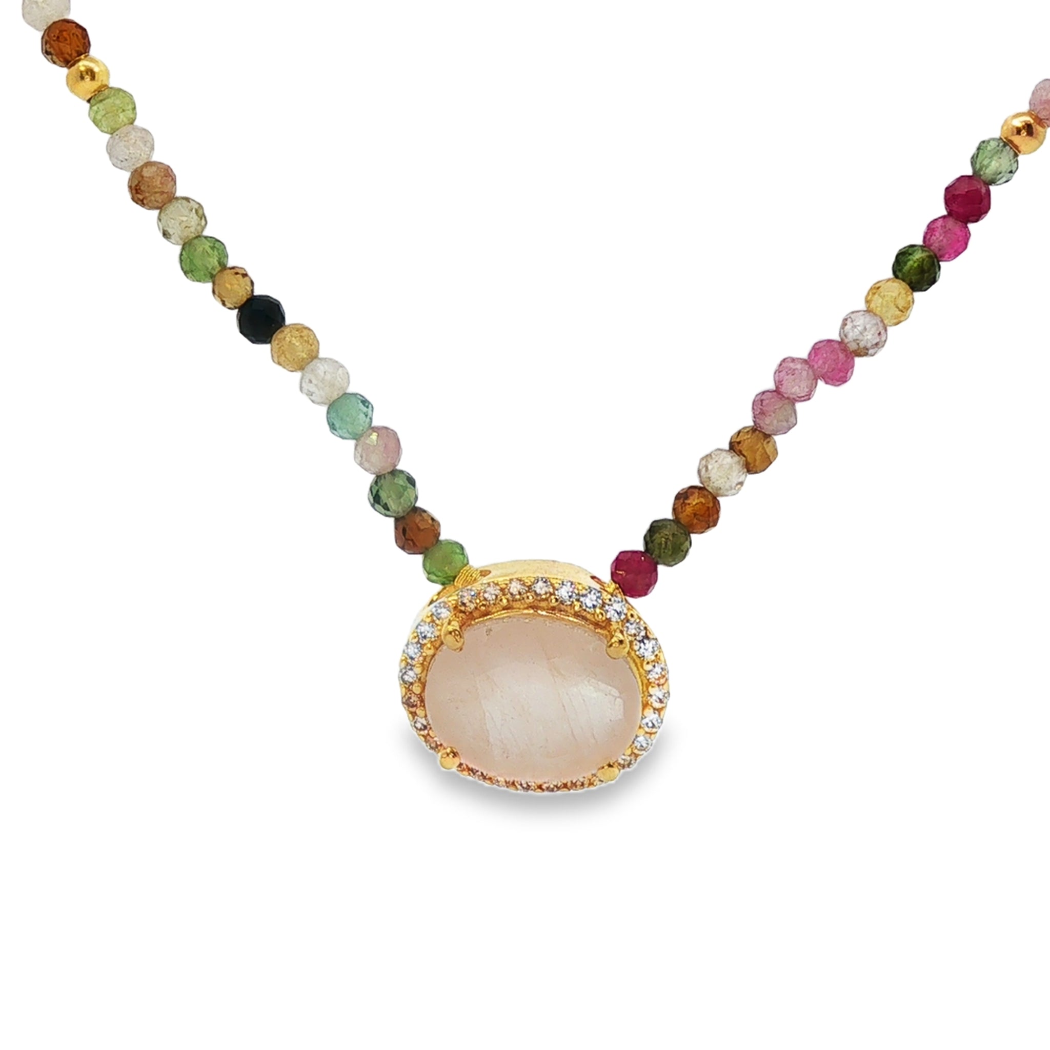 Leticia Ponti Calista collier quartz rose 38 cm