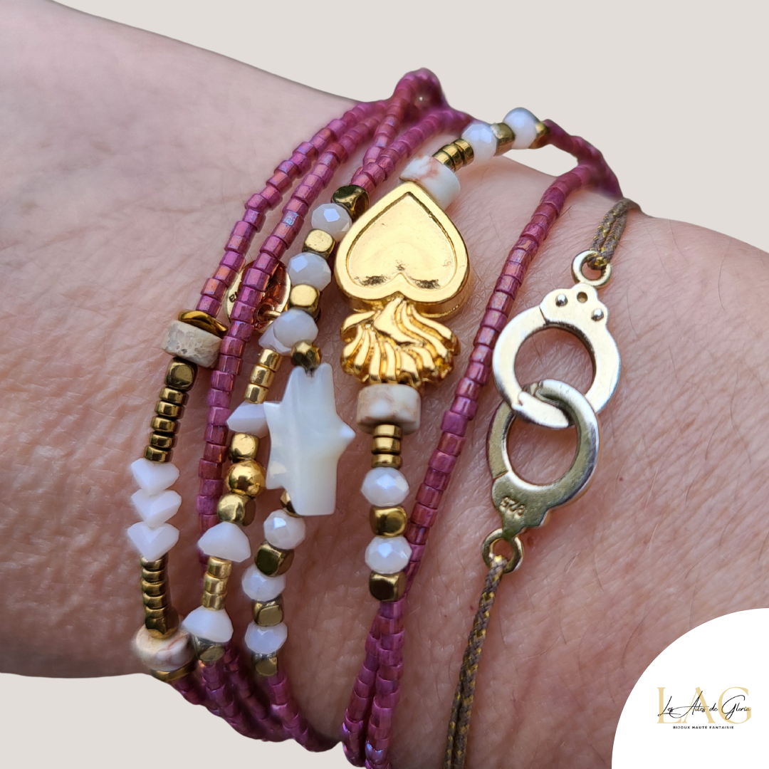 Les Ailes de Gloria Retba bracelet multirangs femme